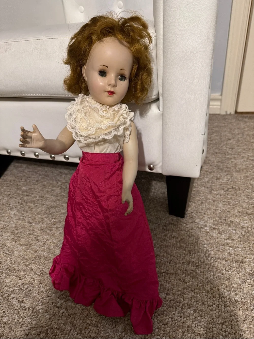 Antique 1950’s Walker Doll 17” American Char co - Picture 3 of 13